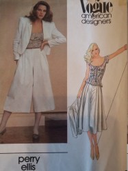 2694 PERRY ELLIS 80s CULOTTES, JACKET, TOP PATTERN 12